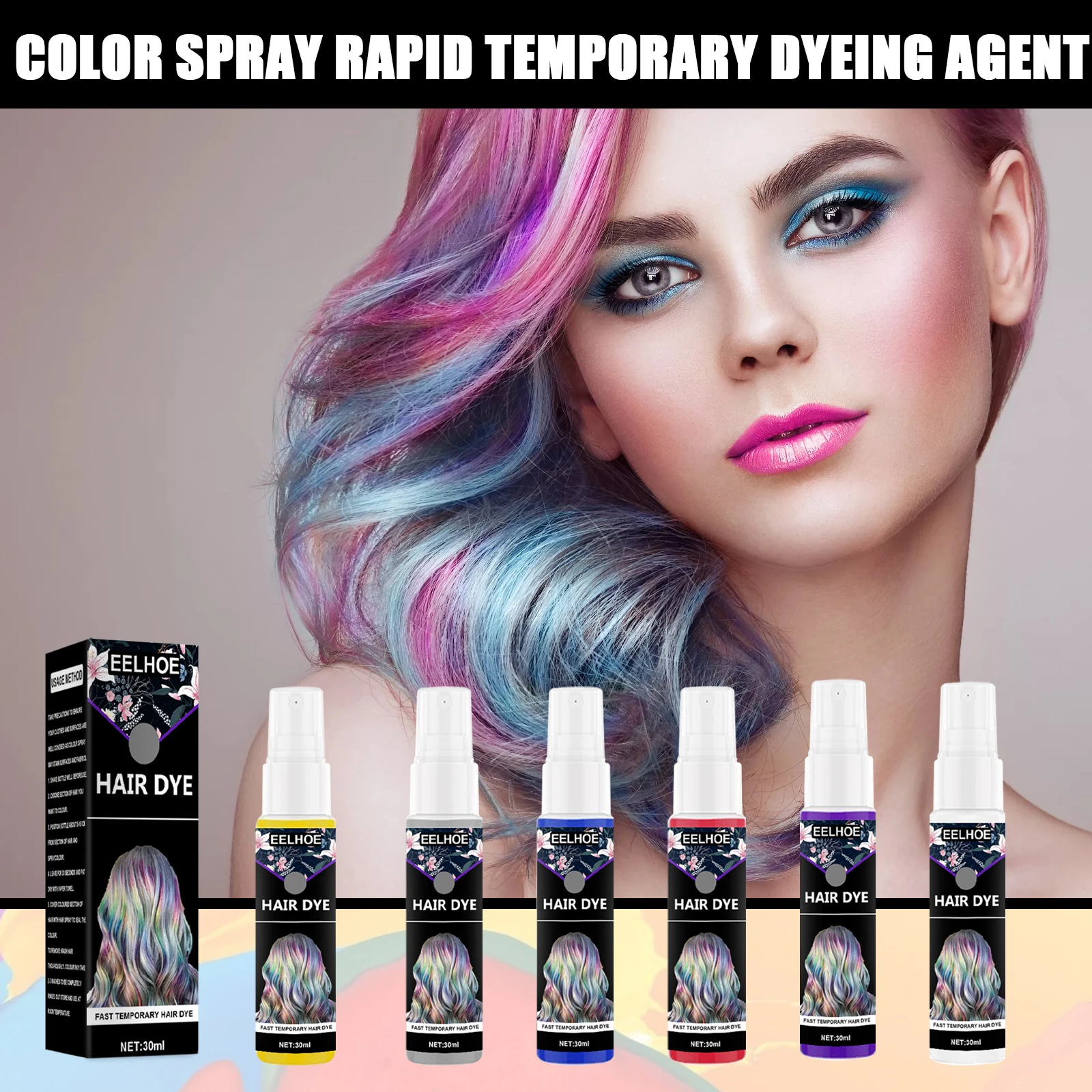 Disposable Hair Dye Color Portable Hair Spray No Hair Coloring Spray Pink  Hair Dye Hair Color Permanent Silver Hair Dye| | - AliExpress