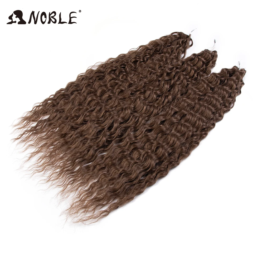 Noble Synthetic Hair Cosplay Water Wave 24Inch Twist Crochet Hair Braid Hair Ombre Blonde Pink Deep Wave Braiding Hair Extension