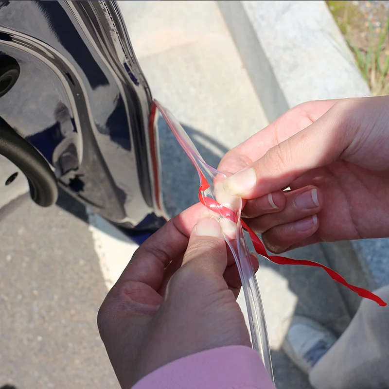 Car Door Protector Strips 5M Transparent Car Door Edge Rubber Scratch Protector Adhesive Side Doors Moldings