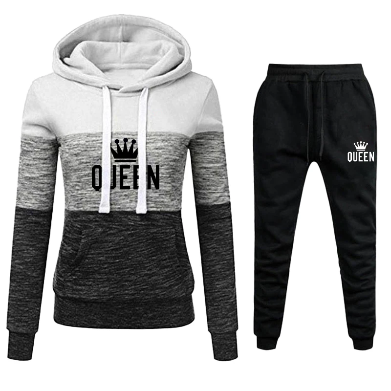 2023 New Women's Hooded Slim Fit Jogging Set Hooded Sports Top and Pants Women's Casual Sports Hooded Set