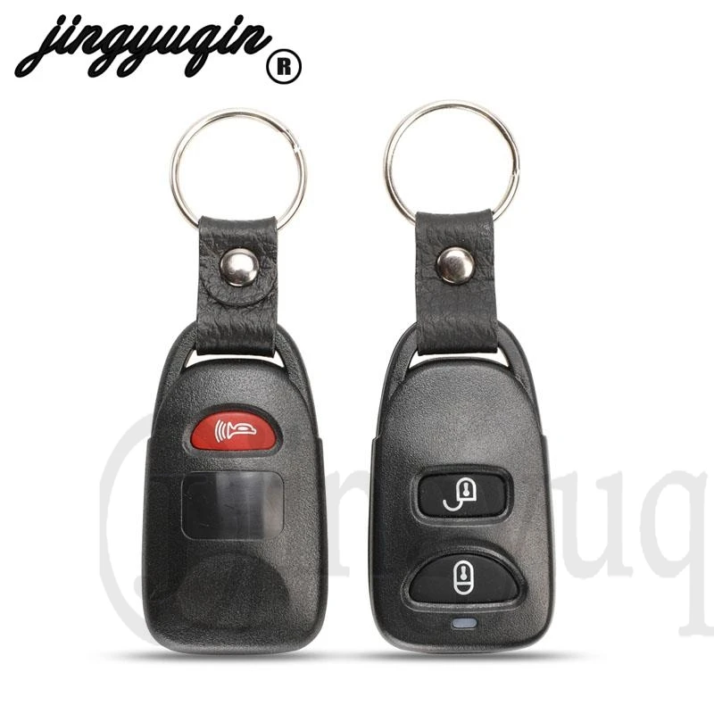 

Чехол для автомобильного ключа с дистанционным управлением jingyuqin, чехол-брелок для замены 2 + 1 кнопок, держатель аккумулятора в комплект не входит