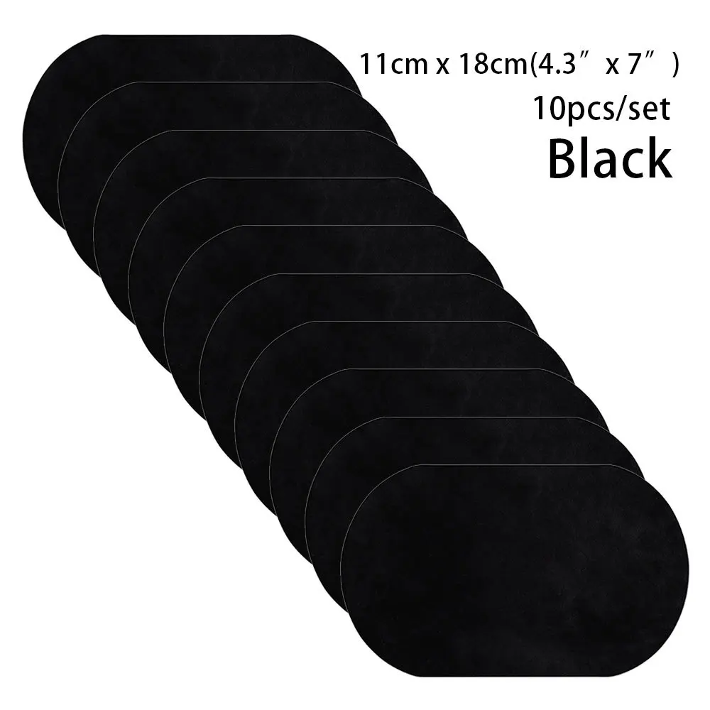 2 toppe ovali per gomiti, per maglioni, gomiti, ginocchia, vestiti, in pelle artificiale, da cucire, per gomiti, ferro da stiro, toppe di riparazione per maglioni, giacche, piumini, pantaloni (nero
