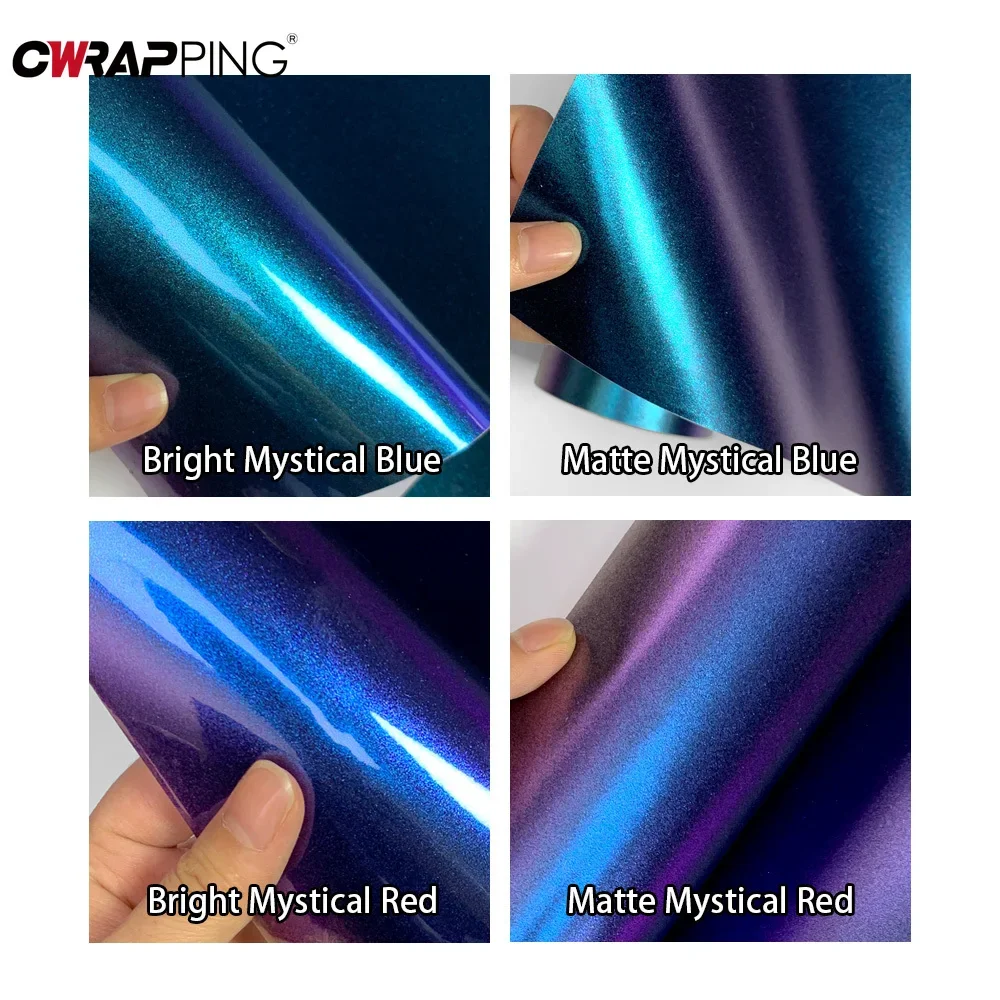 Sparkle Metallic Chameleon Vinyl Wrap Film Roll Purple To Blue Car Adhesive Vinyl Motorcycle Decal Wrapping Car Film Covering