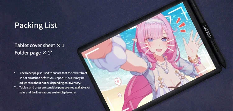 DIY Honkai Impact Elysia Theme OSU Tablet Cover Sheet Protective