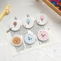 Mini couteau en forme d'ours, dessin animé coréen Ins, mignon, pendentif, coupe Carton Express, Art Kawaii, couteau fait à la main, papeterie d'étudiant, petits outils 