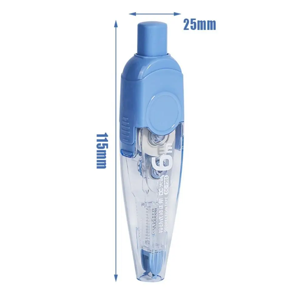 Press Type Portable Correction Tape 6M Large Capacity Replaceable Core Silent Coating Tape Student Back To School Gift