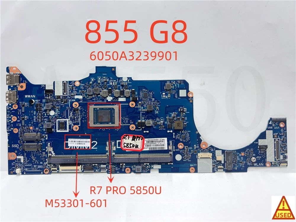 

Laptop Motherboard M53301-601 6050A3239901 For HP 855 G8 with R7 PRO 5850U Fully Tested and Works Perfectly