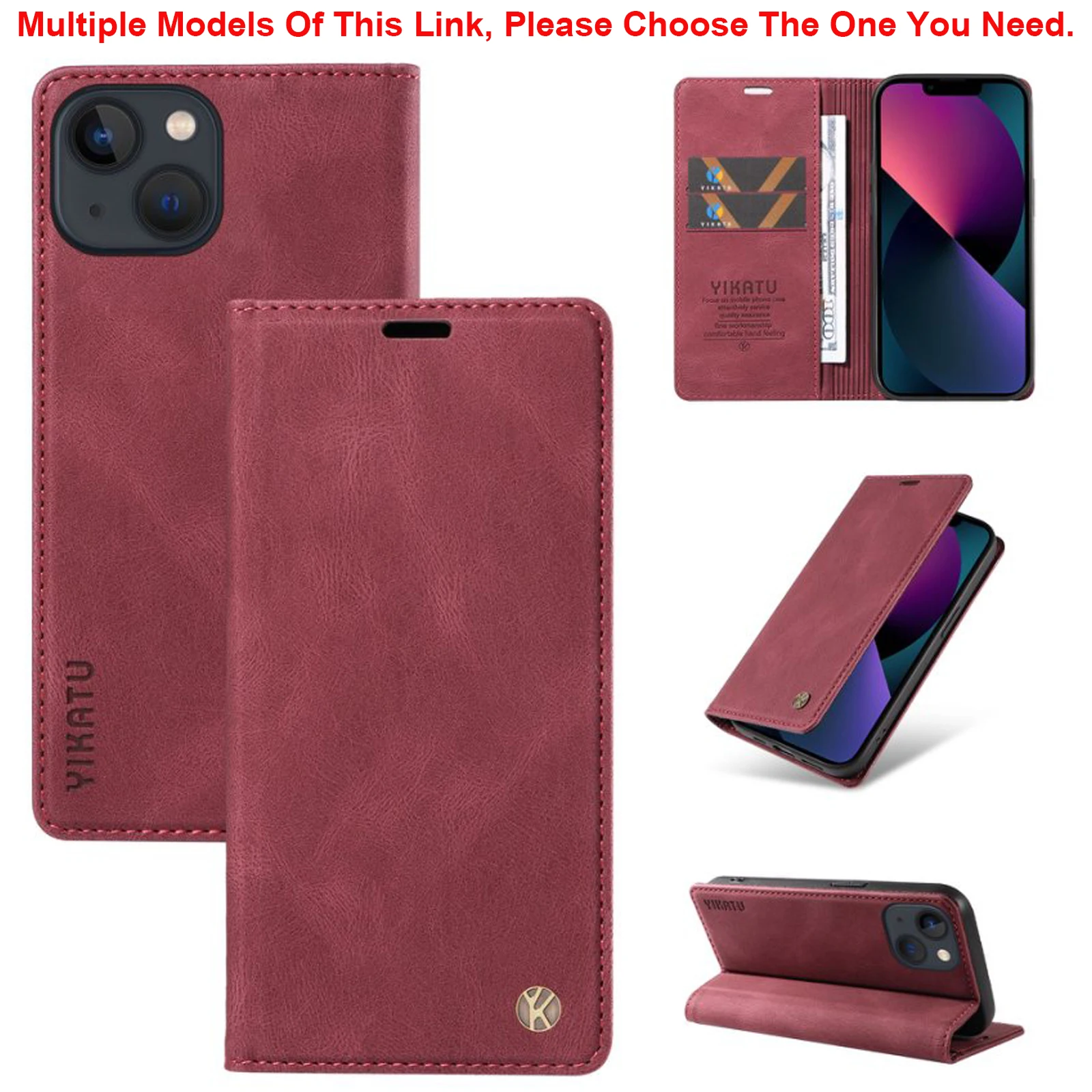 Luxury Leather Wallet Slot Phone Case with Speed Cover Design