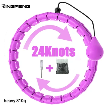 Weighted Hula Circle Hoops for Adults Weight Loss Plus Size for Adults Smart Exercise 2 in 1 Adjustable with Detachable Knots 1