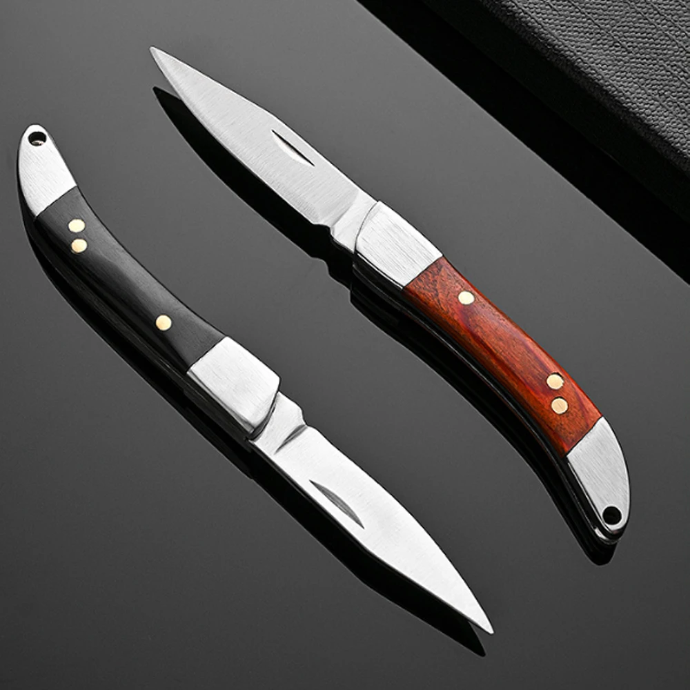 クープナイフ 折りたたみ式 木製ハンドル イタリア製 クープナイフ