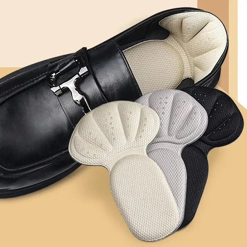 Sponge Heel Cushion Back Inserts Heel Protectors Shoe Pads Shoe Too Big Soft Mesh Grips Shoes Insoles 2 in 1