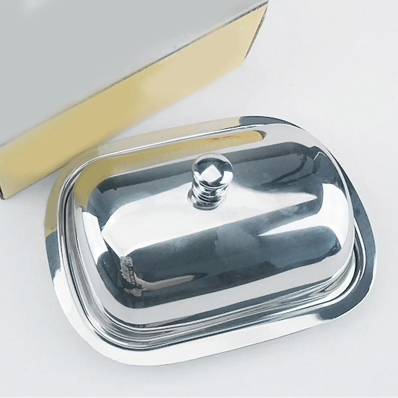 Stainless Steel Butter Dish Cheese Butter Keeper Kitchen Utensils Reusable Storage Box For Restaurant Freezer Dessert