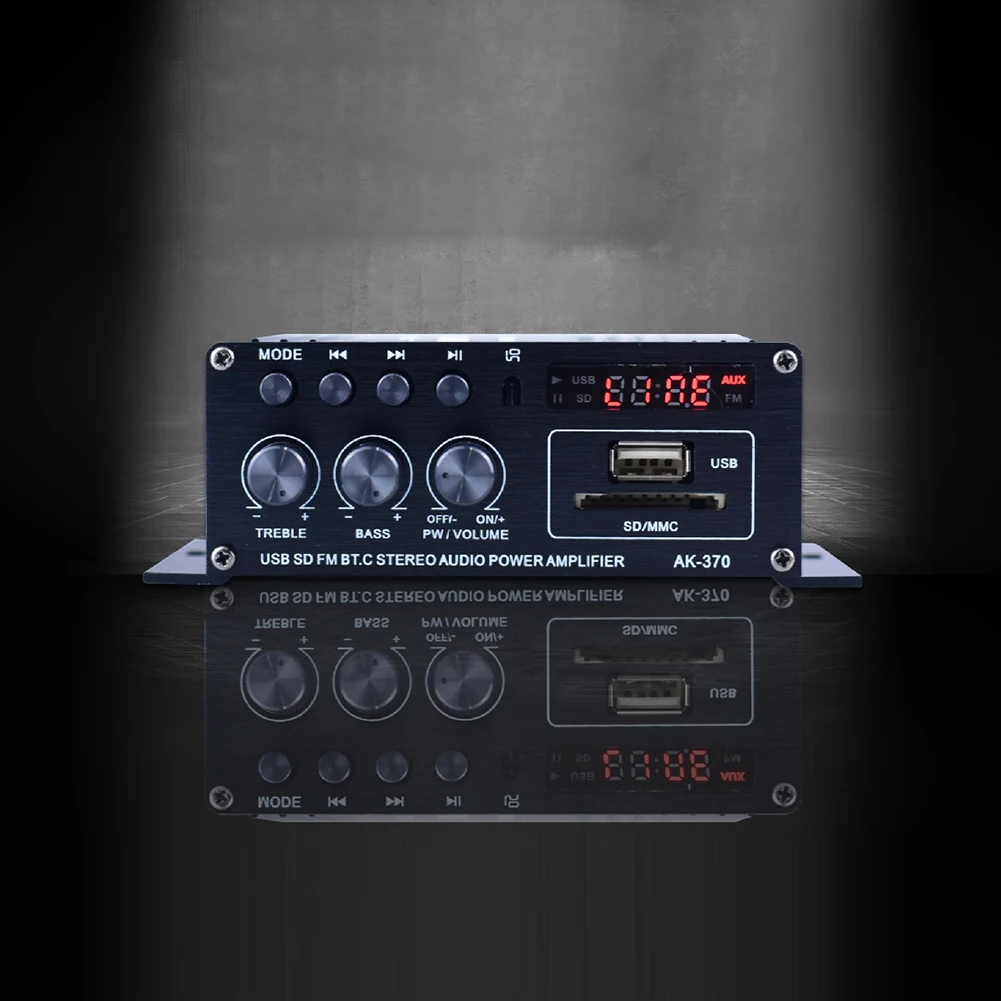 【Best-Selling】 -370 Audio Power Amplifier 2.0 Channel Auto Music ...