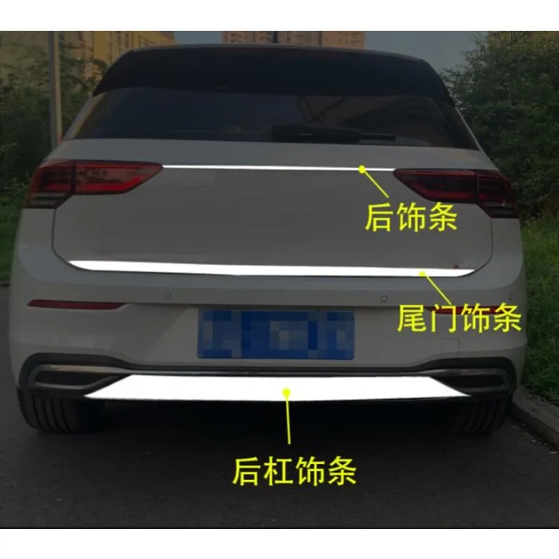 

Upper Rear Tailgate Trunk Tail Door Overlay Strip Cover Trim Fit for VW Volkswagen Golf 8 MK8 2020 2021 Auto Accessories