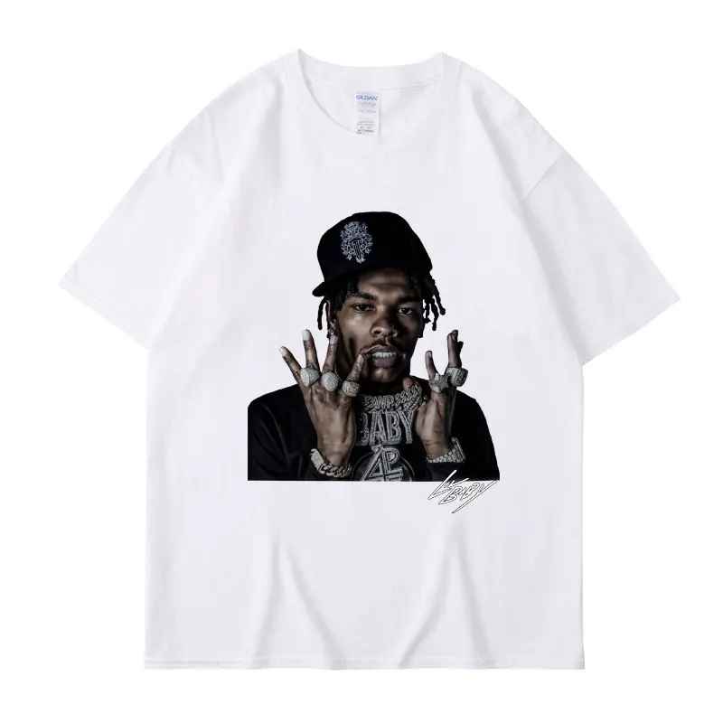 

Rapper Lil Baby Hip Hop Graphic T Shirt Men Women Vintage Oversized Personality Streetwear Fashion Casual Pure Cotton T-shirts