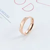 Fashion Jewelry New Titanium Steel Men's and Women's Simple Personality 4MM Grinding Couple's Ring 2