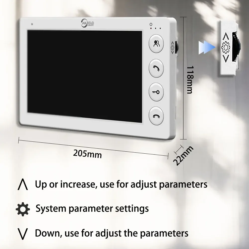 7-inch Video Doorbell Intercom System for Home Video Entry Phone IP65 Outdoor Me