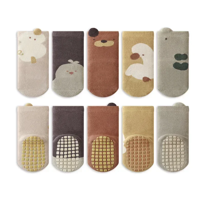 New Autumn Warm Newborn Sock for Boy Girl Sweet Cartoon Indoor Toddler Non-slip Floor Sock Winter Thicken First Walker Sock