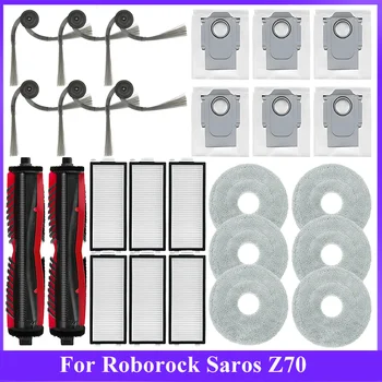 Per Roborock Saros Z70 Robot Aspirapolvere Pezzi di ricambio Sostituzione Rullo principale Spazzola laterale Filtro Mop Panno Sacchetto per la polvere Accessori