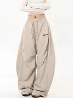 Y2K Oversized Casual Pants Women Drawstring Cargo Sweatpant Big Size Wide Leg Trousers 1/2pcs Lightweight Streetwear Pant Female - Image 2