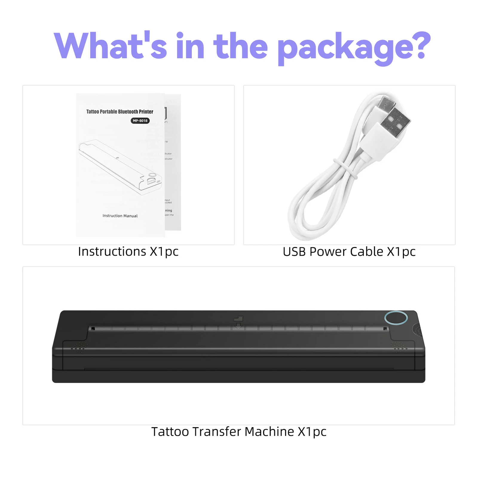 Tattoo Stencil Transfer Printer Machine Tattoo Maker Paper Portable A4 Thermal Print Maker Line Photo Drawing Printing Copier