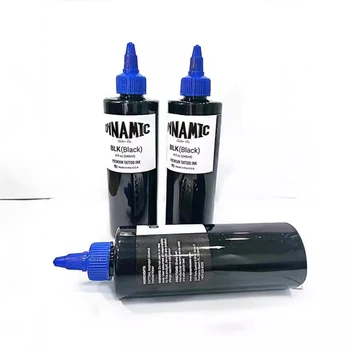 BLK Inchiostro per tatuaggi nero 8 oz Qualità premium per tatuatori TBK Triple bottiglia di inchiostro nero 240 ml Copertura eccezionale della pelle