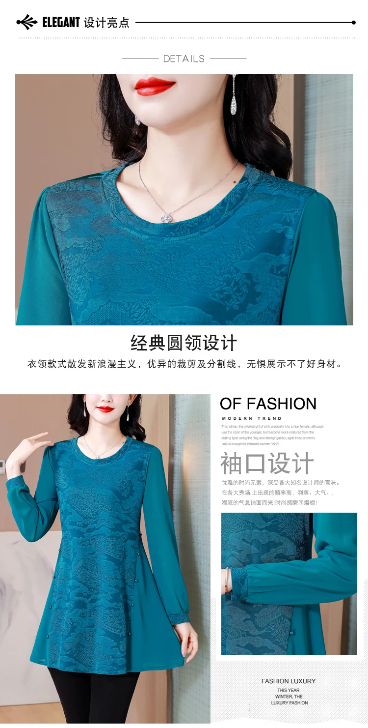 L-5XL Loose Clothes 2024 Women Spring Long Sleeve Elegant Ruffles Shirts Casual Retro Floral Tunic Peplum Tops And Blouses