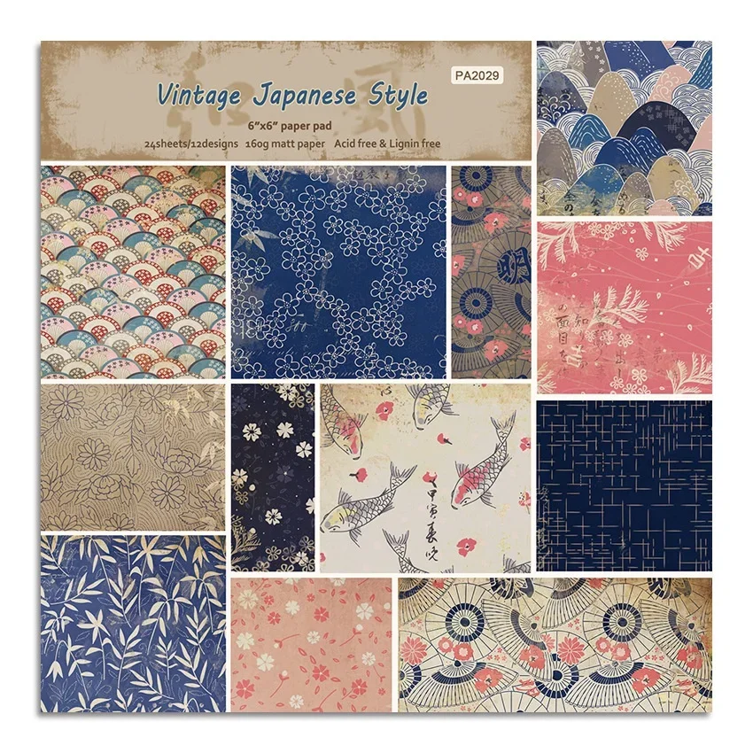 Vintage Japanese Style Craft Paper Pad Set 3
