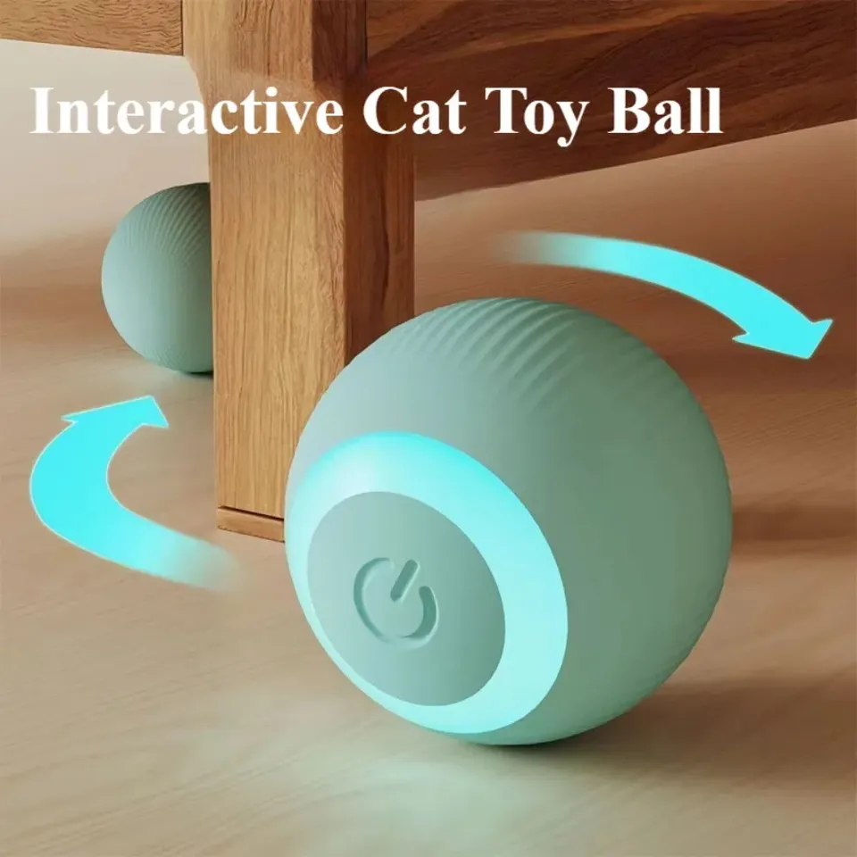Smart Cat Rolling Ball Toys Rechargeable Cat Toys Ball Motion Ball Self-moving Kitten Toys for Indoor Interactive Playing ê³ ìì´