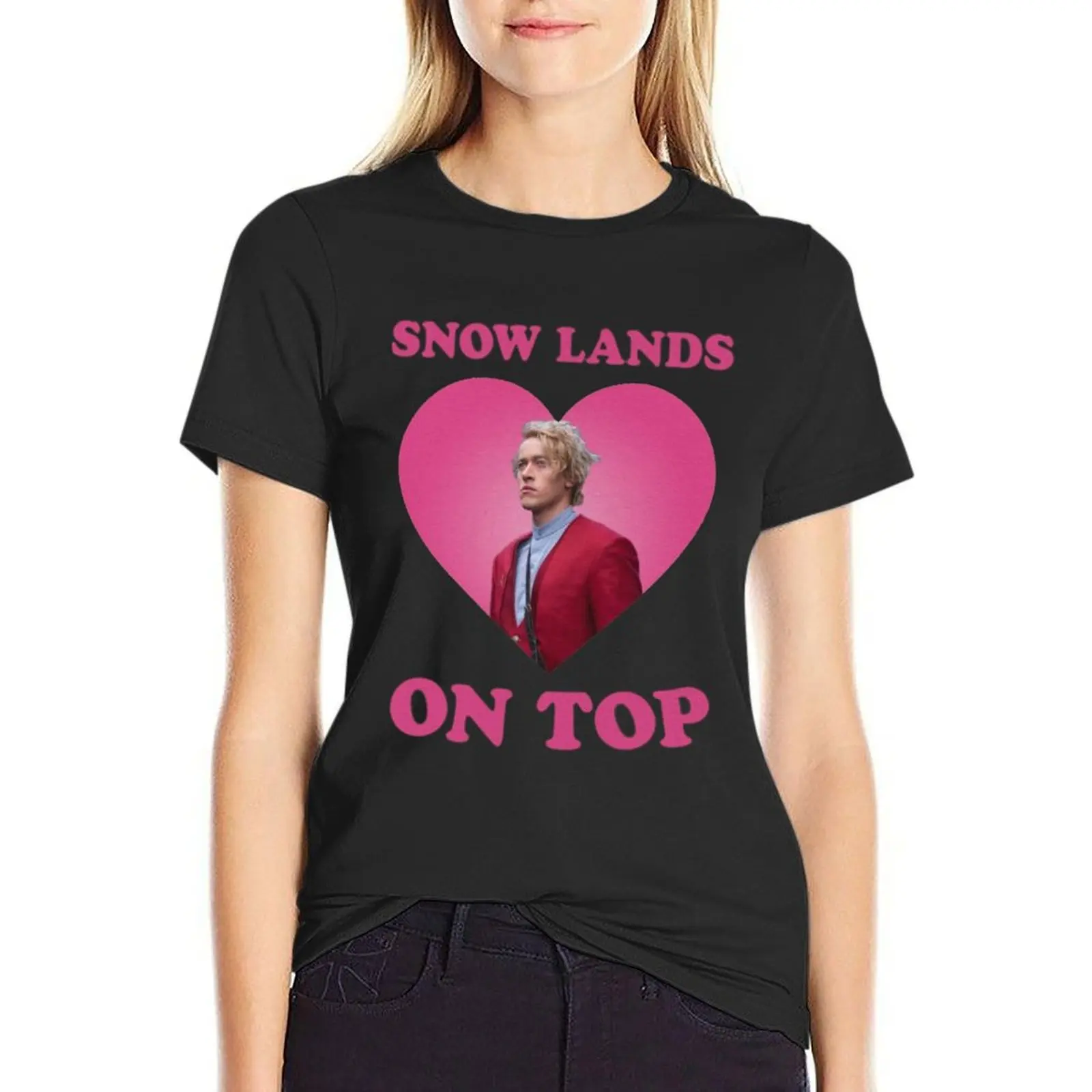 Snow lands on top Coriolanus Snow T-Shirt graphics summer tops korean Women's clothes