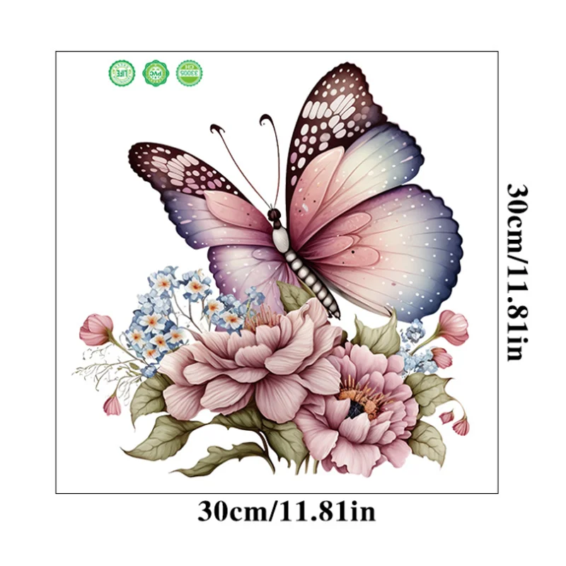 

Flower Butterfly Girl Wall Sticker Children Kindergarten Bedroom Room Living Decora Sticker Self-adhesive Removable Waterproof