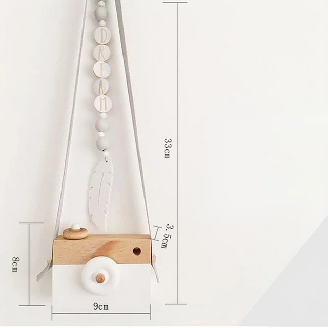 Cute Hanging Wooden Camera Toys Kids Toy Gift Room Decor Furnishing Articles Wooden Toys for Kid Birthday Gift 6