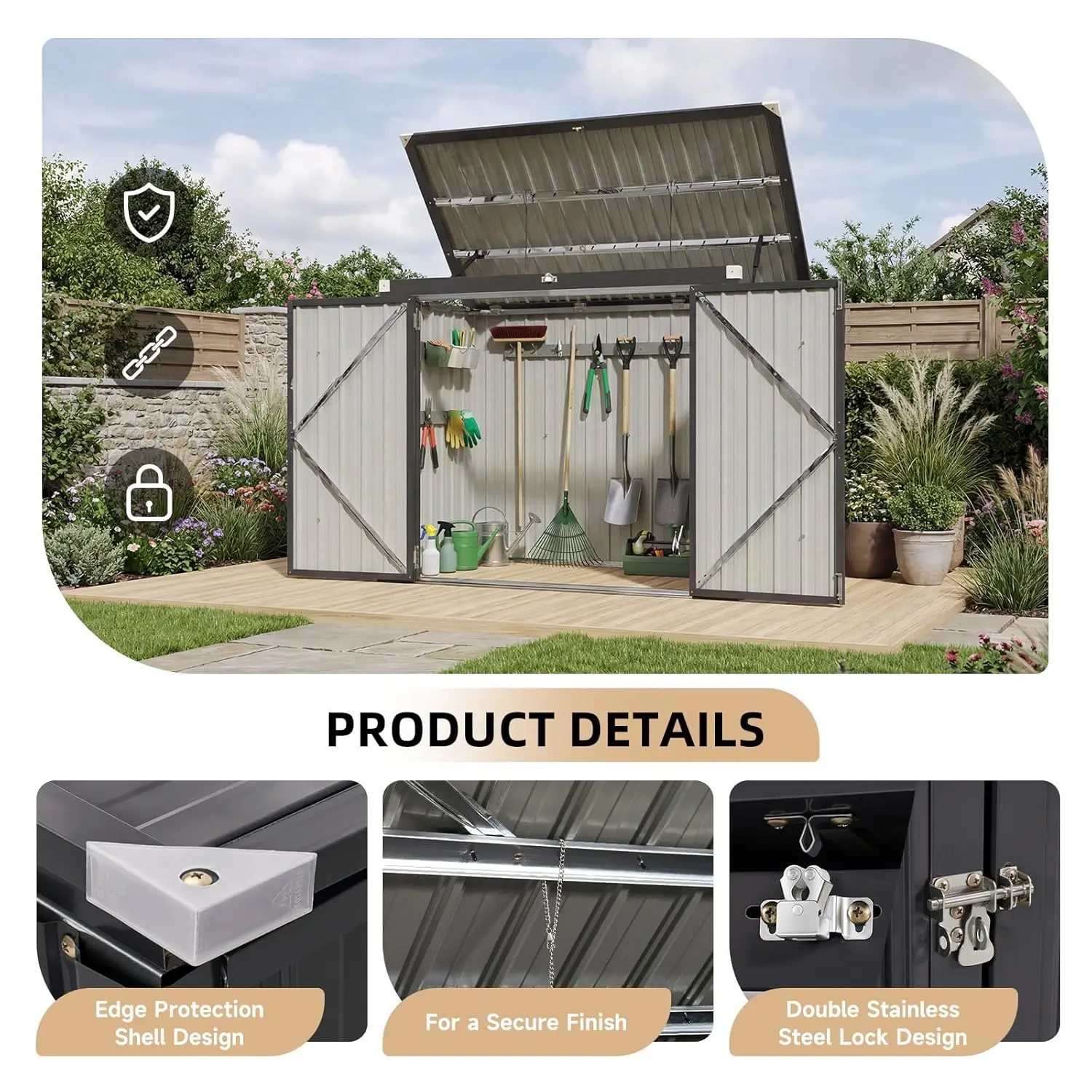 Outdoor Trash Storage Shed 4
