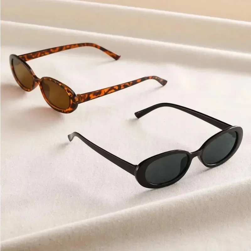 Vintage Oval Women Sunglasses Luxury Brand Designer Small Oval Sun Glasses Retro Black Red Glasses ladies Goggle UV400 Eyewear women sunglasses