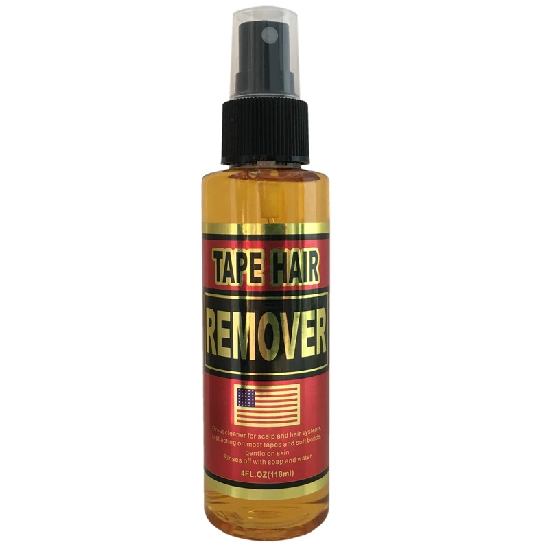 레이스 가발 접착제 제거제, 노란색 액체 제거제, 접착 테이프 헤어 익스텐션, 1 병, 4 Oz 