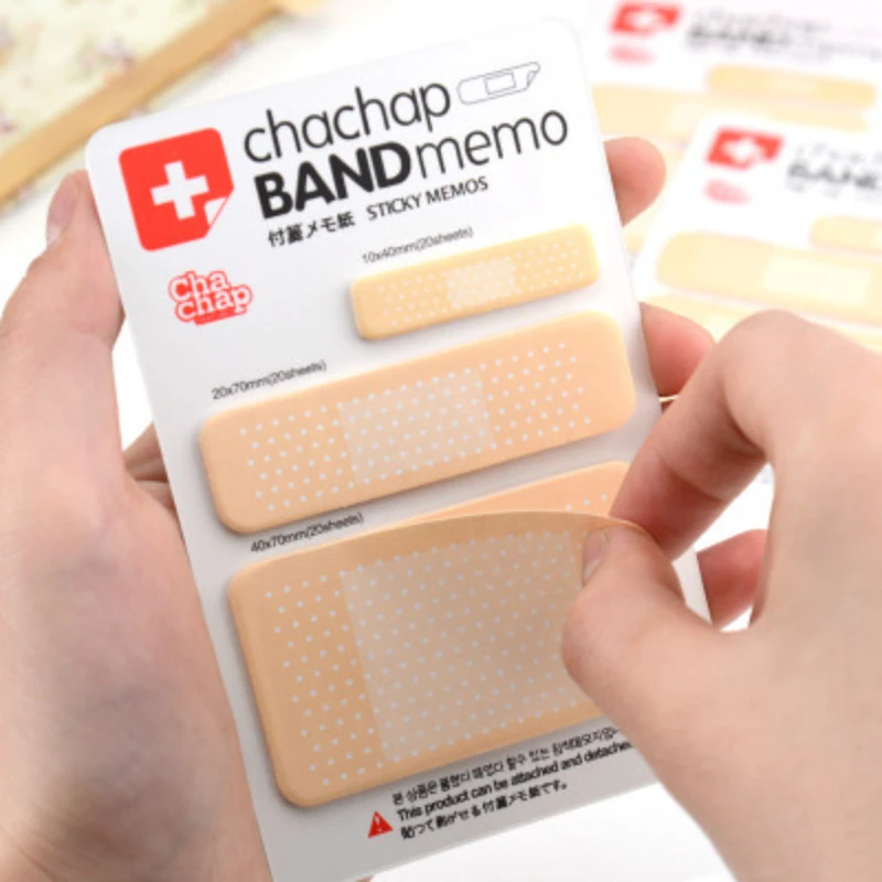 

Kawaii Band Aid Series Memo Pad Stickers Sticky Notes Paper Notepad Cute Stationery Office Papeleria Supplies Notas