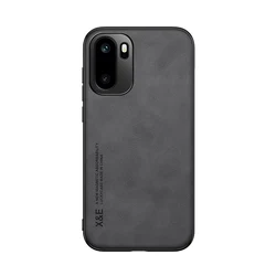 Luxury Skin Feel Leather Phone Case - Elegant Back Cover for OnePlus 11 (Dark Grey)
