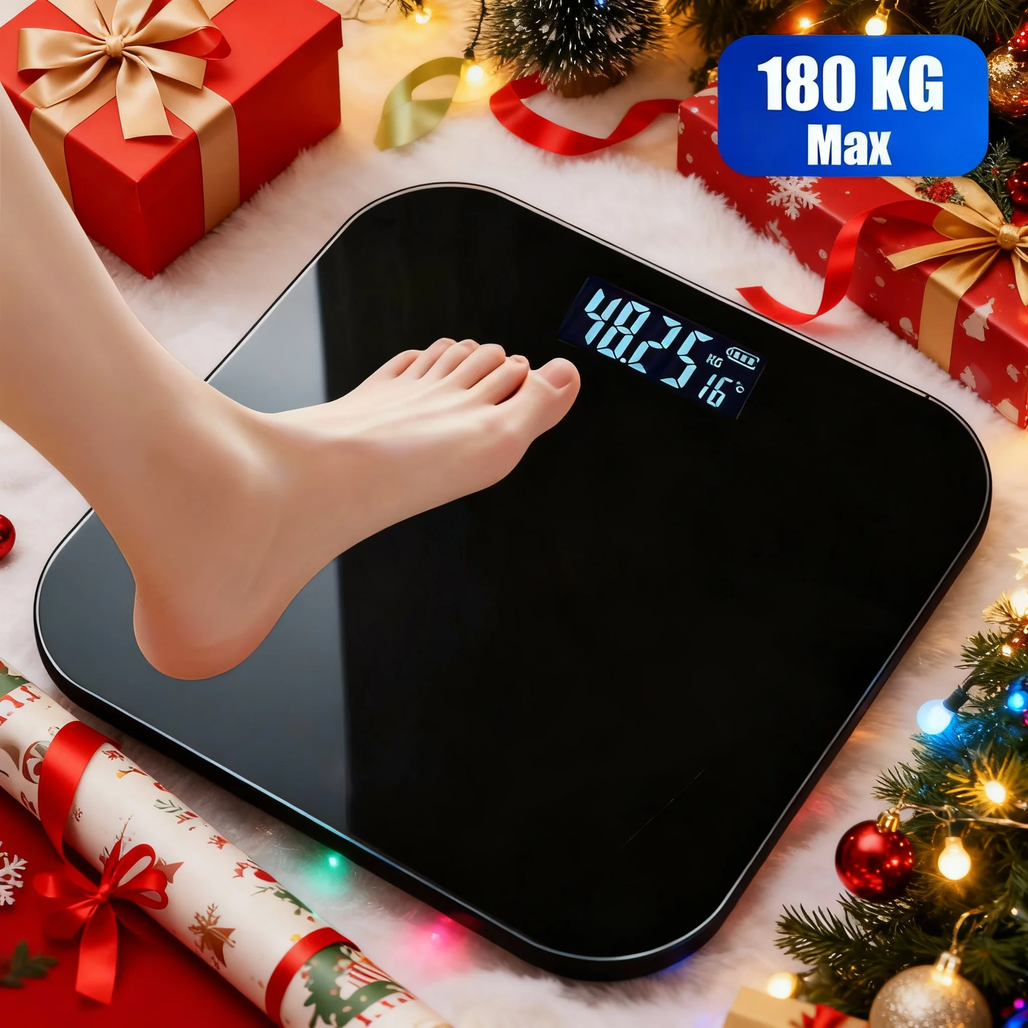 Digital weight scale, high-precision bathroom scale, digital display function, weight scale, bathroom scale, body scale - 4