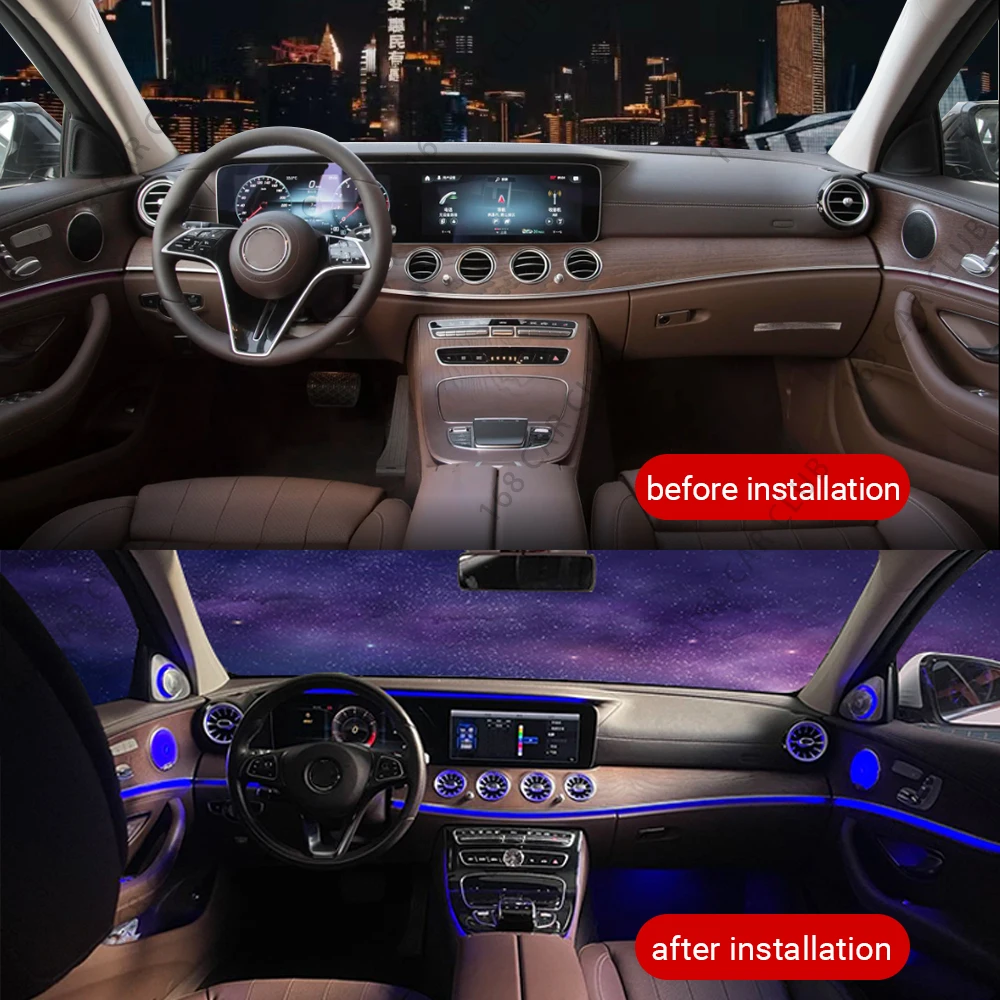 メルセデスベンツw213,w238,e53,e63クーペ用のLEDアンビエントライト