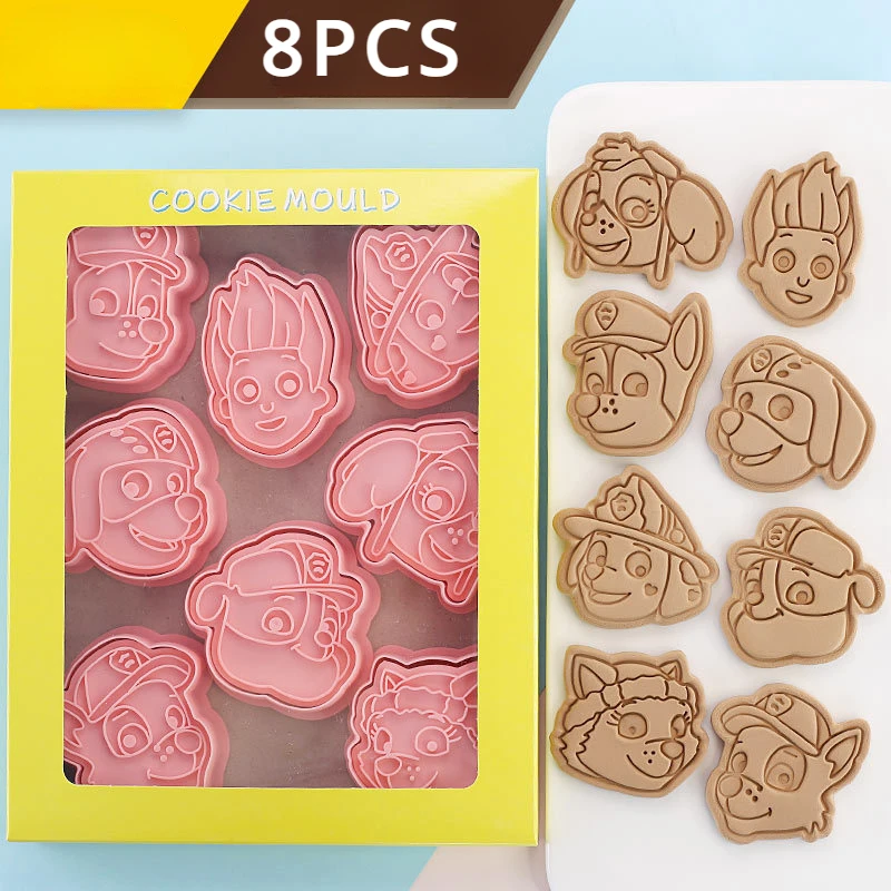 8Pcs Paw Patrol Cartoon Mold Strumenti Di Cottura Accessori Per La Cottura Cookie Cutter Cake Decorating Tool Gadget Da Cucina Cookie Goffratura