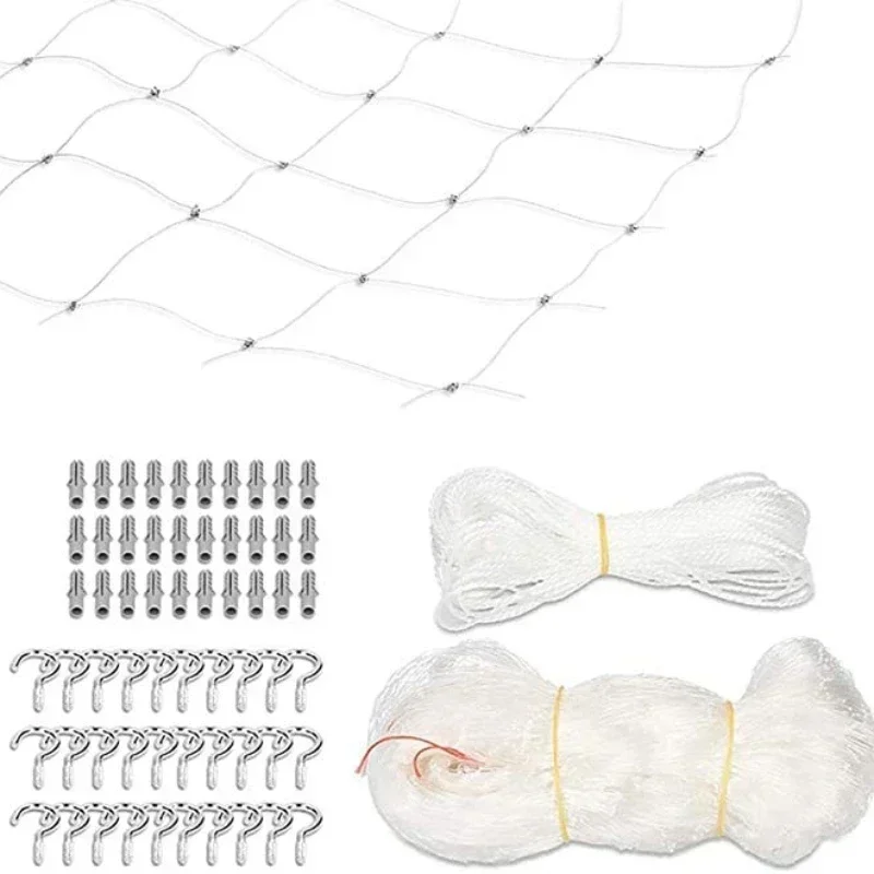 Cat Safety Net Pet Protective Cover Windows Balcony Floating Mesh Nylon Steel Wire Grid Fall Prevention Netting