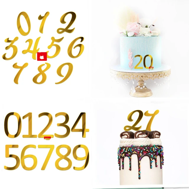 21st Birthday Gold Acrylic Cake Topper, Party Decorations