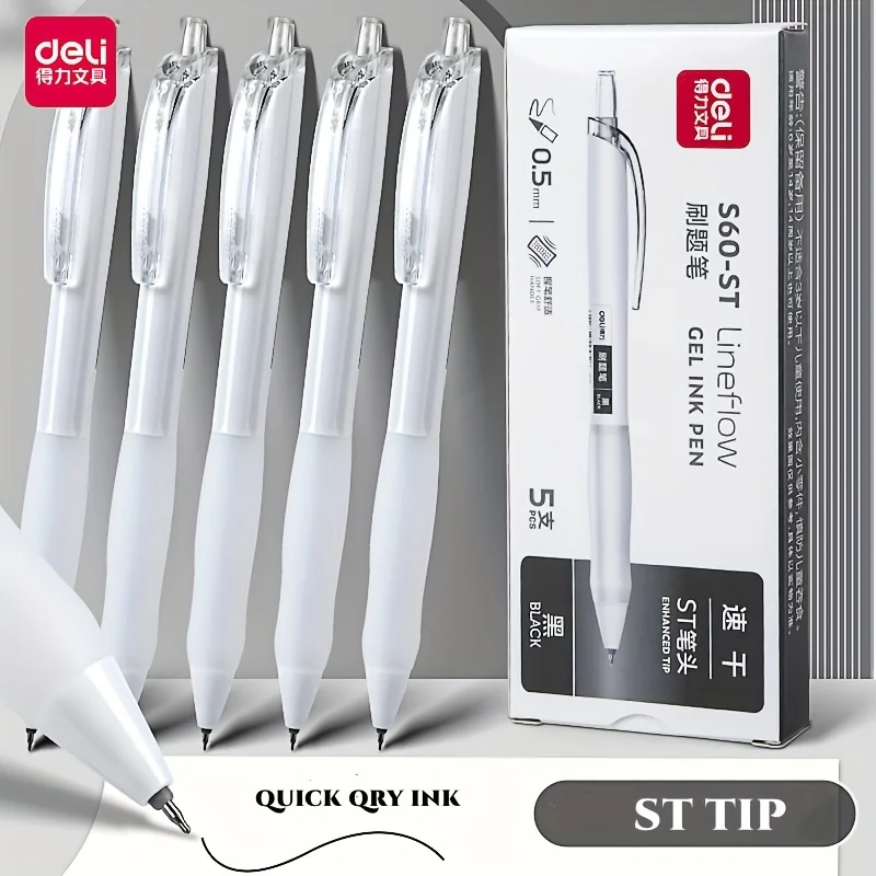 Large Capacity Gel Ink Pens – Smooth Writing with Soft Grip in Black, Blue, and Red