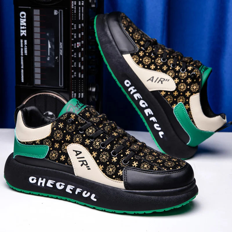 

2023 Autumn New Sturdy Sole Mens Casual Shoes Breathable Man Sneakers Fashion Mixed Colour Air Cushion Outdoor Designer Classics