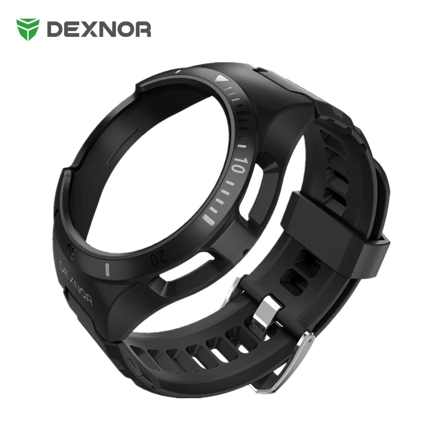 Rugged Shockproof Sports Band with Case - Adjustable Uni-body Design