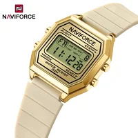 NAVIFORCE Woman Fashion Watches Fashion Sports Watch 3ATM Waterproof Time Display Silicone Strap Women's LCD Digital Watch Gift