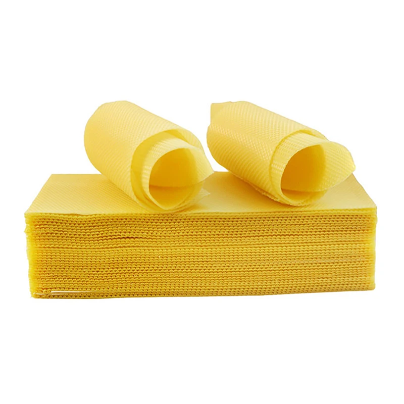 10 Pcs Yellow Honeycomb Foundation Beeswax Frames