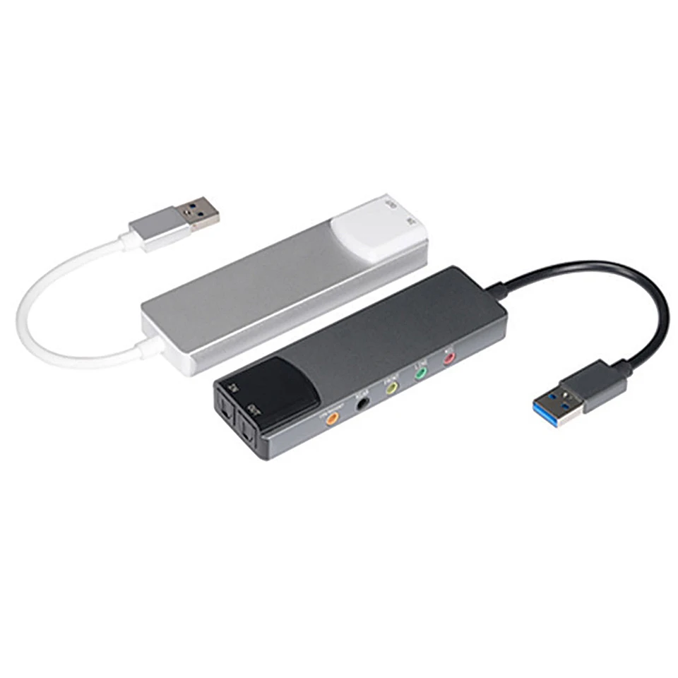 USB Sound Card Aluminium Audio Adapter 5.1 7.1 Channel