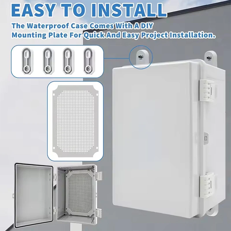 Outdoor Waterproof ABS Plastic Junction Box with Ear Tabs