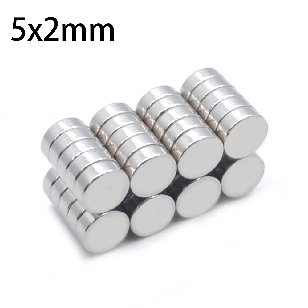Super Powerful Disc Magnets - 50/100/200 Pieces, 5x2mm for Fridge, DIY, and Crafts